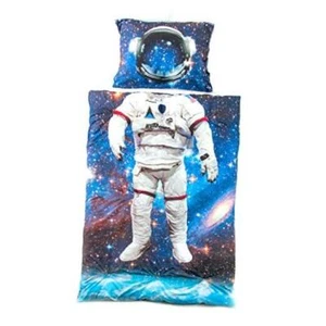  2-Piece Astronaut Bedding Set | 1 Twin Reversible Comforter & 1 Standard  - Picture 1 of 4