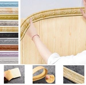Wall Trim Line Skirting Border 3D Pattern Sticker Decorative Self Adhesive - Bild 1 von 52
