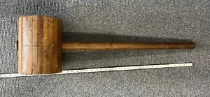 Wood Mallet Large Giant 35.5” Total Length Head 7.5”Dia Handle 24”L 10# USA - Picture 1 of 8