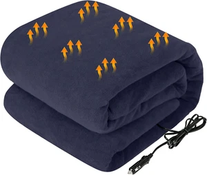 Westinghouse Heated Car Blanket, 12-Volt Electric Blanket for Car, Truck, SUV, R - Picture 1 of 12