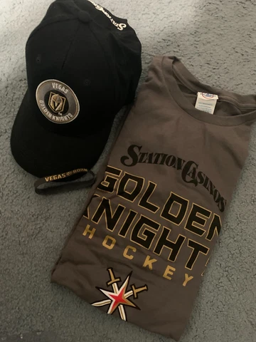 Las Vegas Golden Knights HOCKEY   Cap adjustable , L shirt, Silicone Bracelet Cover