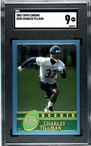 2003 Topps Chrome #252 Charles Tillman Rookie Card RC SGC 9 Mint POP 1 Bears - Picture 1 of 2