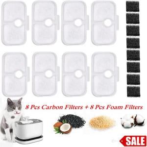 8+8 Fountain Filter, Compatible for Petlibro 2.5 L Cat Water Fountain PLWF115 - Picture 1 of 9