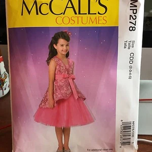 McCalls MP278 Mädchen Prinzessin Kostüm Beauty Queen Gr. 2-5 ungeschnitten Halloween Flügel - Bild 1 von 2
