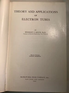 THEORY & APPLICATION OF ELECTRON TUBES (1944, Hardcover) - Picture 1 of 5