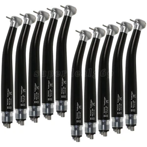 1-10pcs NSK Style Dental High Speed Turbine Handpiece Push Button 4 Hole Black - Picture 1 of 37