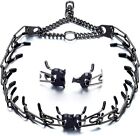 Stainless Steel Links Chain Collar, Quick Release Buckle for Sm, Med. & Lg. Dogs