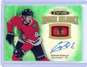 DOMINIK KUBALIK 2019-20 UD STATURE "RELIANCE" Autograph ROOKIE AUTO CARD 16/49 - Picture 1 of 2