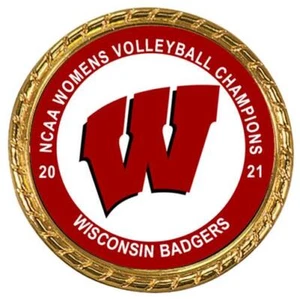 Wisconsin Badgers 2021 Womens Volleyball Championship Coin Double Sided - Picture 1 of 3