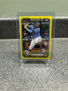 2024 Topps Series 2 Baseball Junior Caminero RC Yellow Parallel #628 - Picture 1 of 2