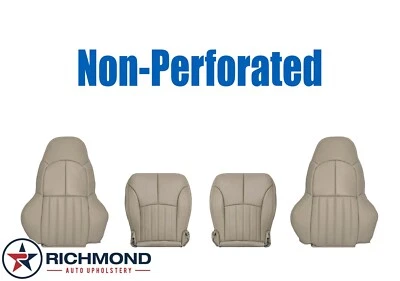 1997-2004 Corvette C5-Driver/Passenger Complete Leather Seat Covers Tan NON-PERF - Image 1 of 4