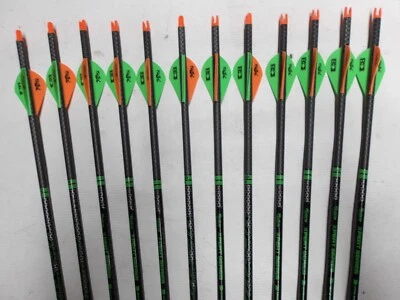 @NEW@ 12- Victory Archery VF TKO V3 Gamer 350 Carbon Arrows Bohning Blazer - Image 1 of 2