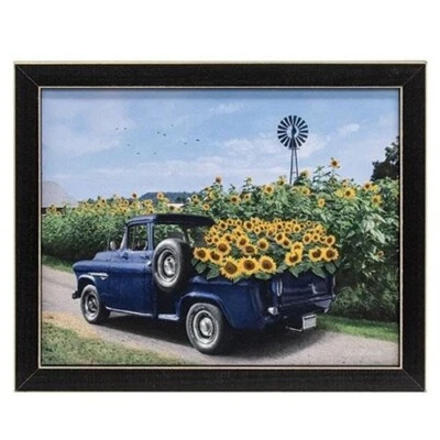 New - SUNFLOWER DAYS  9"x11"  Framed Print - Country Farm Life - Image 1 of 2