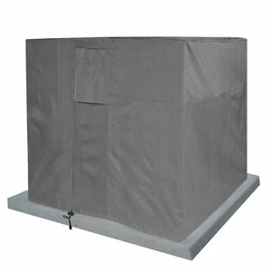 Cubierta de aire acondicionado cuadrado protector exterior gris - Imagen 1 de 10