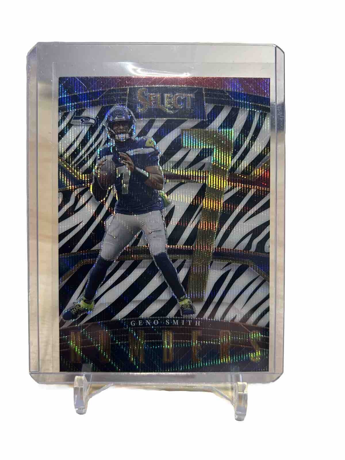 Geno Smith 2022 Select Behind The Numbers SN-4 Zebra