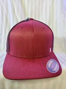 Hurley Mini Icono Malla Sombrero/Gorra Flexfit Talla L/XL Borgoña - Imagen 1 de 9