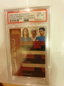Federer Nadal Roddick 06 Ace Authentic Tennis Material Apparel Jersey Patch PSA - Picture 1 of 1