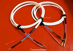 Van Damme Speaker Cable White Line Install 2x 2.5mm  2x 2m Terminated - Picture 1 of 4