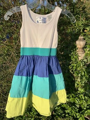 Vestido Boutique Los Angeles GUESS JEANS Rayas Playa Baile Niñas Talla 8 ❤️sj7m17 Foto 1 de 4