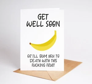 Tarjeta divertida Get Well Soon después de la operación hospitalaria BC592 - Imagen 1 de 3