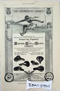 1898 RARE advertisement Gafford Hunt & Brown Saddles Olympian Games - Picture 1 of 2