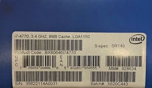 Intel BX80646I74770 SR149 Core i7-4770 Processor 8M Cache, up to 3.90 TESTED - Picture 1 of 1