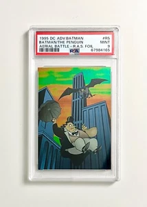 #R5 The PENGUIN Card 1995 Adventures of Batman & Robin R.A.S. Green Foil PSA 9 - Picture 1 of 2