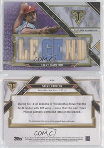 2021 Topps Triple Threads Relic Legends Amethyst /27 Steve Carlton #RL-SC HOF