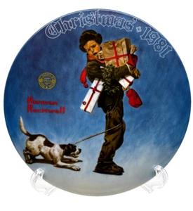 Norman Rockwell #2280B Collectable Plate "Wrapped Up in Christmas" - 1981 - Picture 1 of 16