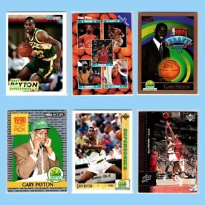 Lot of 6 Gary Payton Basketball Cards Sonics Bucks Lakers Celtics Heat HOF - Picture 1 of 2