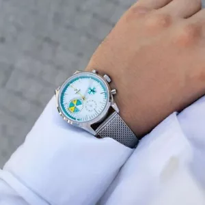 YEMA Watch Yachting Rough Mecha-Quartz Chronograph Stainless Steel New - Picture 1 of 7
