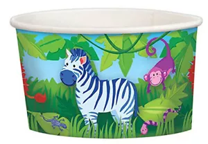 ANIMALES DE LA SELVA Suministros para fiesta de cumpleaños TAZAS DE TRATAMIENTO 8 piezas para helado caramelo - Imagen 1 de 1