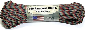 ATWOOD 550 - 7 STRAND - PARACORD (DARK STRIPES) 100 FEET RG012H - Picture 1 of 3