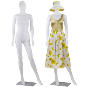 Mannequin Full Body Head Turns Sewing Dress Form 70" White Female Mannequin Base - Picture 1 of 22