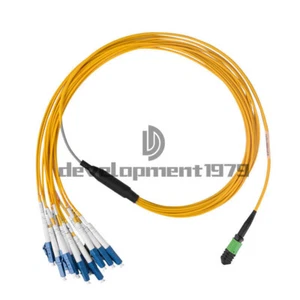 MPO/MTP auf 12XLC Breakout Glasfaserkabel SM LWL Patchkabel 3 Meter - Bild 1 von 6