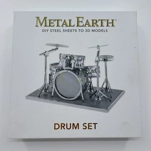 Fascinations Metal Earth Modern Drum Set 3D Laser Cut Steel Instrument Model Kit - Picture 1 of 2