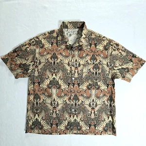 Rusty Hawaiian Shirt Mens Short Sleeve Paisley Floral Camp Medium - Picture 1 of 16