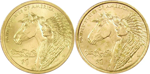 2012 P&D Trade Routes Native American Dollar 2 Coin Set BU Uncirculated $1 Cover