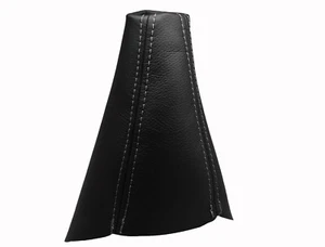 Grau Faden Echtleder Schaltmanschette Schaltsack Für HYUNDAI ACCENT III 05-10 - Picture 1 of 1