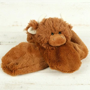 Children's Child's Super Soft Animal Scarf Highland Cow Design Orange Jomanda - Picture 1 of 1