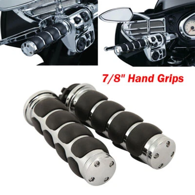 Empuñaduras de manillar cromadas de 7/8" para Honda Gold Wing GL 1000 1100 1200 1500 1800 Foto 1 de 4