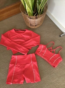 Ryderwear Women’s Activewear Set Includes LS Top, Crop Top And Shorts Size S - Picture 1 of 24