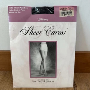Sheer Caress JC PENNEY Control Top PANTYHOSE Off Black QUEEN TALL Worthington - Picture 1 of 2