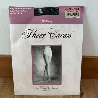 PANTIMEDIAS Sheer Caress JC PENNEY Control Top Off Black QUEEN TALL Worthington Foto 1 de 2