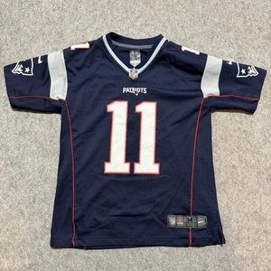 New England Patriots maglia giovanile blu medio NFL football Edelman 11 Nike - Foto 1 di 7