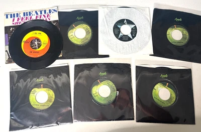 The Beatles-Lot of 7 Apple Capitol McCartney RINGO George 45's & Sleeves VG+ - Image 1 of 4