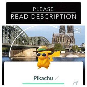 Shiny Pikachu Summer Hat Cologne Road Trip Background (Male) - Pokemon Go - Picture 1 of 1
