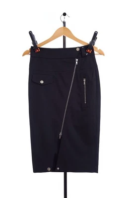 Jean Paul Gaultier x Lindex Falda Lápiz Asimétrico Negro Cremallera EUR 34 UK 8 Foto 1 de 4