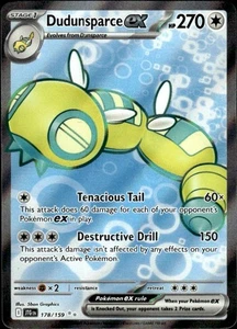 Pokemon Dudunsparce ex SV09: Journey Together 178/159 Near Mint NM - Picture 1 of 2