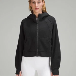 Felpa con cappuccio e zip intera oversize Scuba tasche Lululemon nera XL/XXL 16-20 trendy - Foto 1 di 10